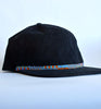 black micro cord hat - bright checkers