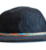black micro cord hat - bright checkers