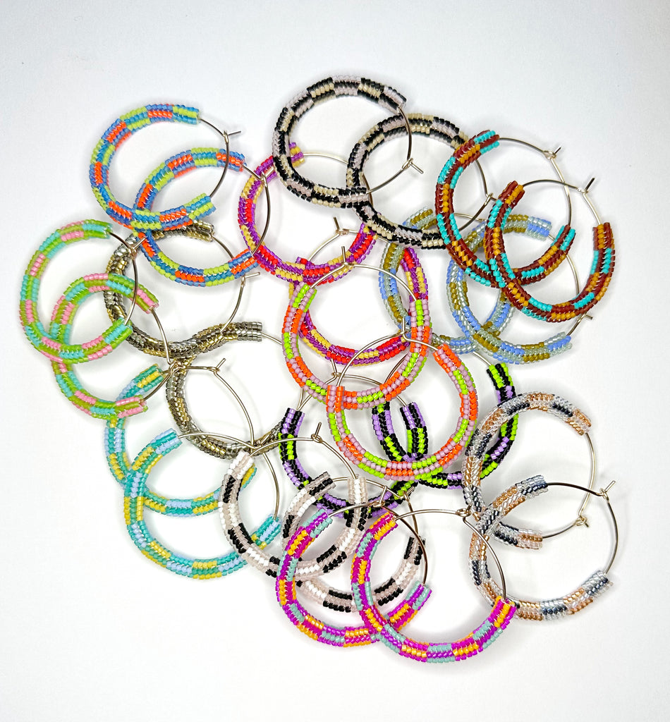 broken stripe hoops (all colors)