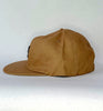 camel flat brim hat - albers black patch