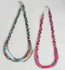 checker ribbon strand necklace - all colors