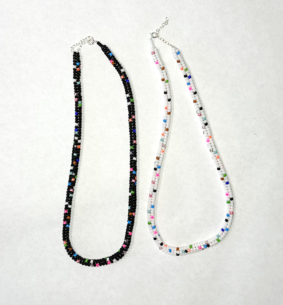 bigger bead confetti necklace - all colors