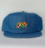 denim flat brim hat - memphis patch