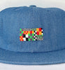 denim flat brim hat - memphis patch