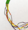flat and strands necklace - green