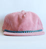 mauve cord hat - blue green