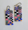 mini Memphis earrings - blues