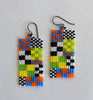 mini Memphis earrings - green