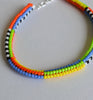 narrow stripes rope bracelet - bright