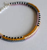 narrow stripes rope bracelet - neutrals
