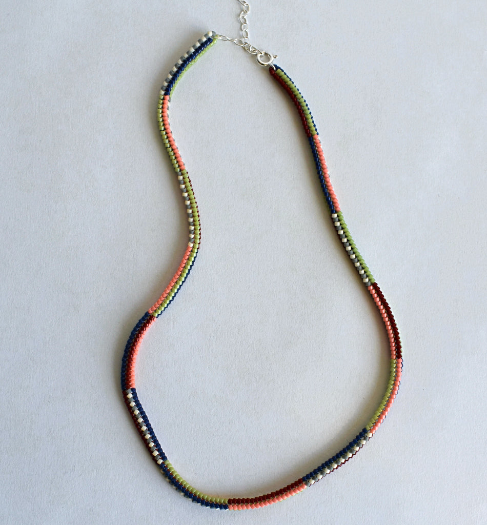 narrow stripes necklace - winter break
