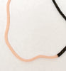 narrow duo necklace - pink black picasso