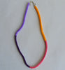narrow colorblock necklace - purple
