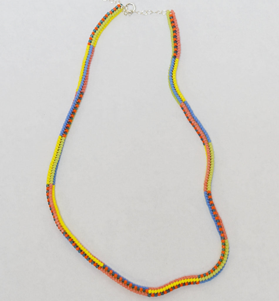 narrow stripes necklace - wildflower*