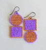 outline sausalito earrings - purple rose gold