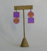 outline sausalito earrings - purple rose gold