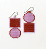 outline sausalito earrings - lilac maroon