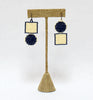 outline sausalito earrings - navy chalk