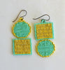 outline sausalito earrings - yellow aqua