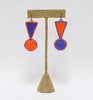 outline tiburon earrings - orange purple