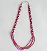 checker ribbon strand necklace - all colors
