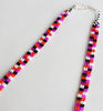 checker ribbon strand necklace - all colors