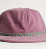 purple cord hat - turquoise brown checks