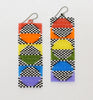 long split circle earrings - roygbv