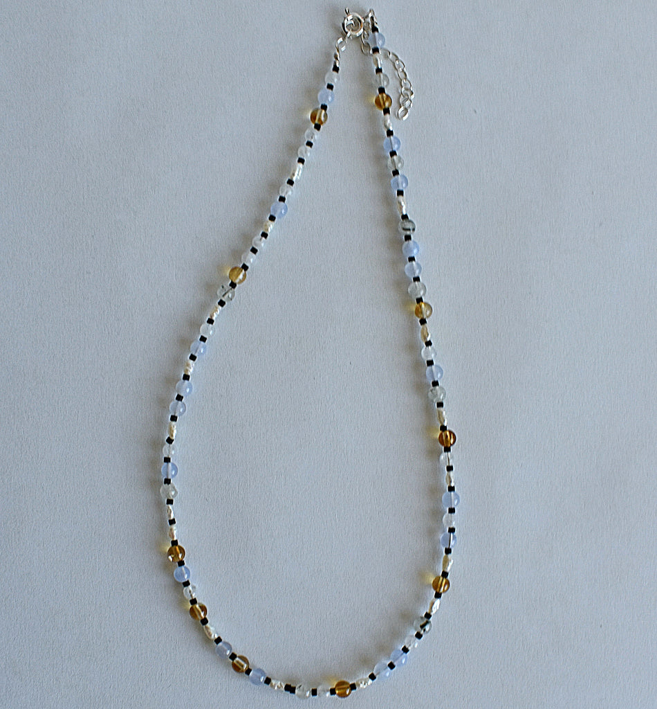 stone candy necklace - neutral
