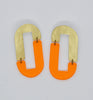Anza Earrings - Orange Transparent *