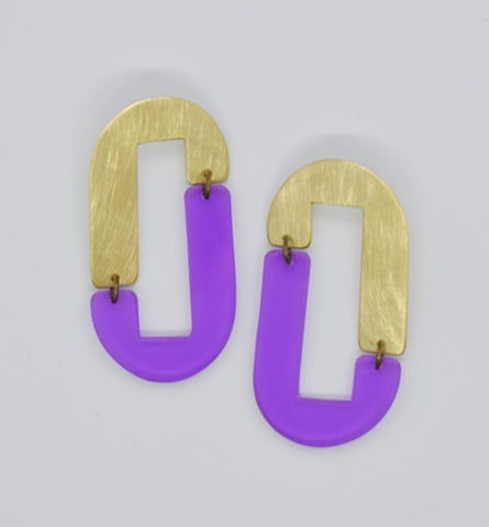 Anza Earrings - Purple Transparent *