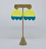 Marshall Earrings - Neon Yellow and Turquoise