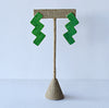 bolt earrings - green