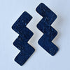 bolt earrings - navy