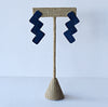 bolt earrings - navy