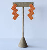 bolt earrings - orange