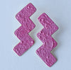 bolt earrings - pink