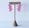 bolt earrings - pink