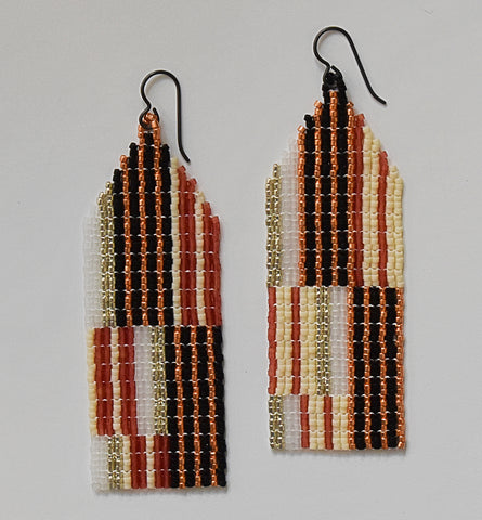 Large Chaotic Stripe Earrings - party