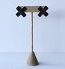 cross stitch earrings - black