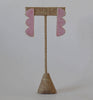 curvy earrings - mauve pink