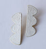 curvy earrings - white