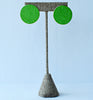 disc earrings - green apple