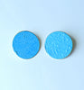 disc earrings - sky blue