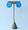 disc earrings - sky blue