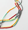 flat and strands necklace - light blue