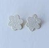 flora bud earrings - white