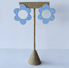 flora earrings - icy blue