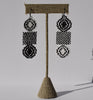 focus earrings - black, white