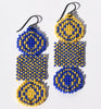 focus earrings - blue, yellow